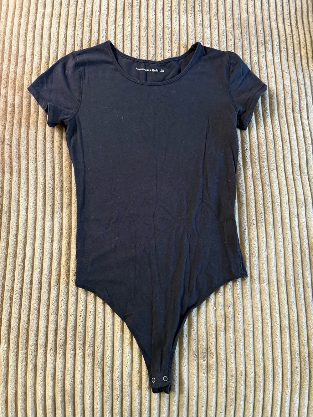 Abercrombie & Fitch Black Short Sleeve Bodysuit